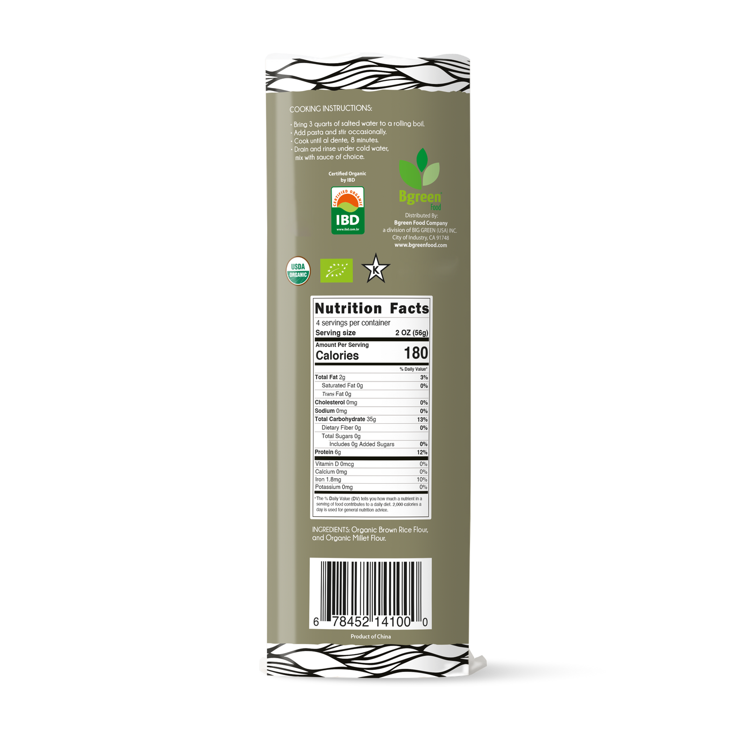 Bgreen Organic Millet Pasta 有機小米意粉
