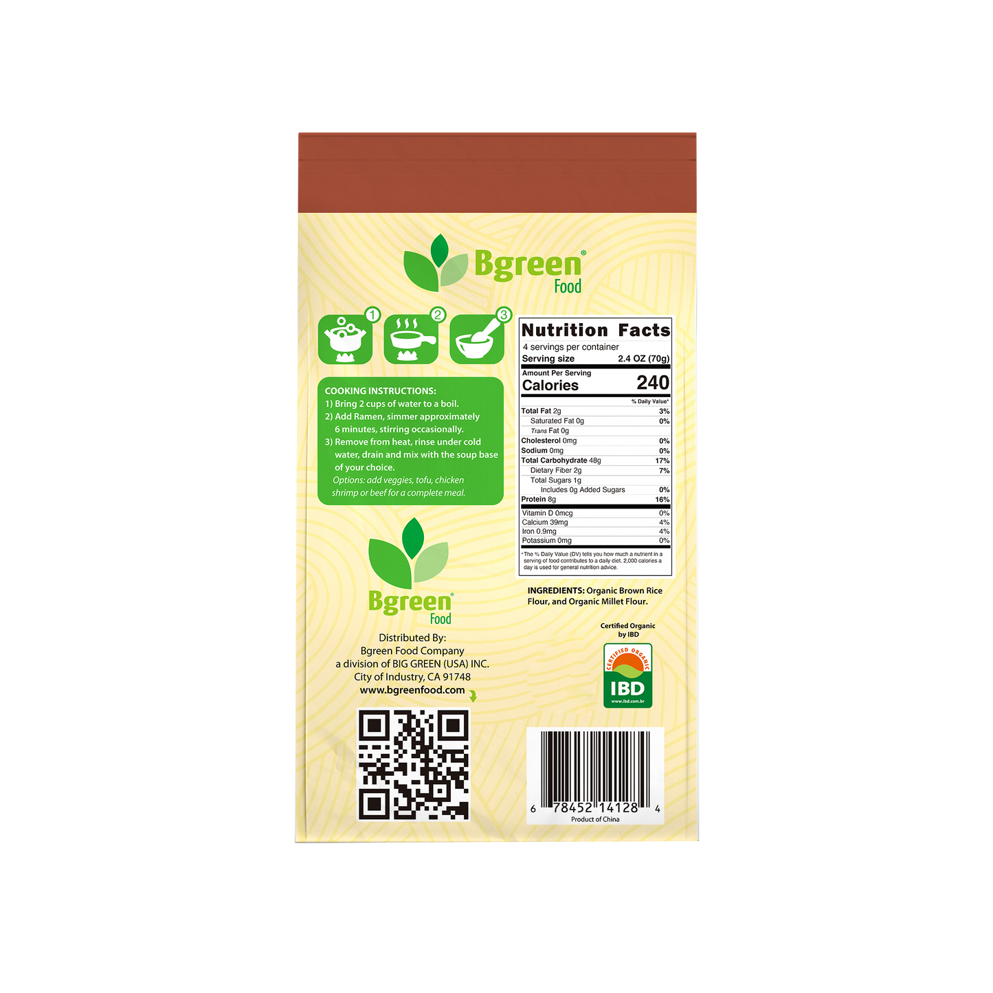 Bgreen Organic Millet & Brown Rice Ramen 有機小米拉麵