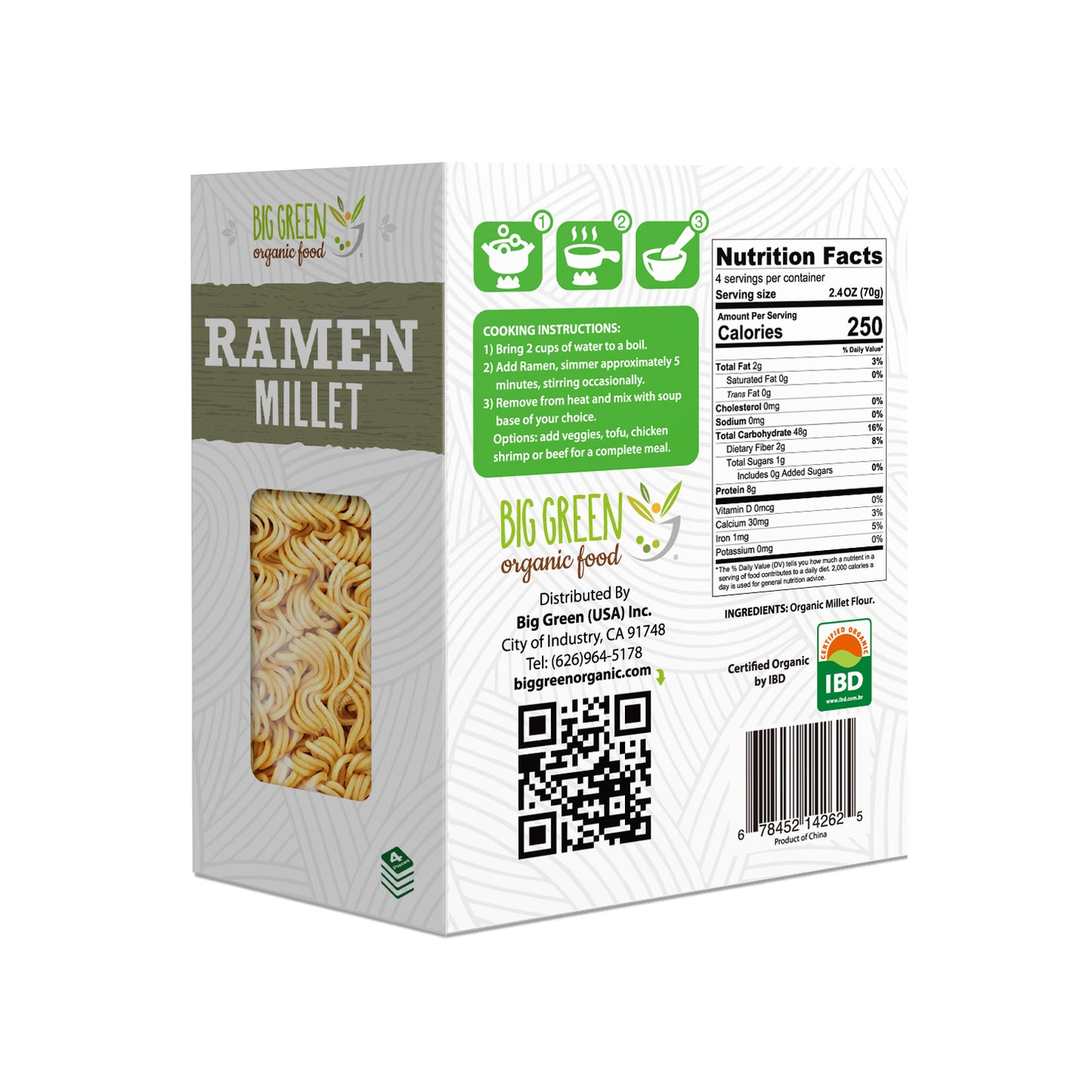 Big Green Organic Food Organic Millet Ramen 新有機小米拉麵