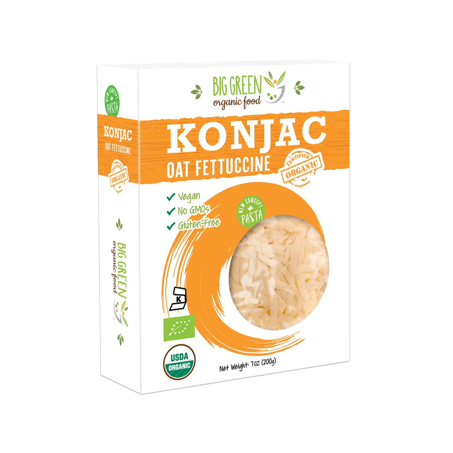 Big Green Organic Food Organic Konjac Oat Fettuccine 有機魔芋燕麥扁麵條