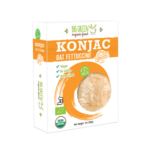 Big Green Organic Food Organic Konjac Oat Fettuccine 有機魔芋燕麥扁麵條