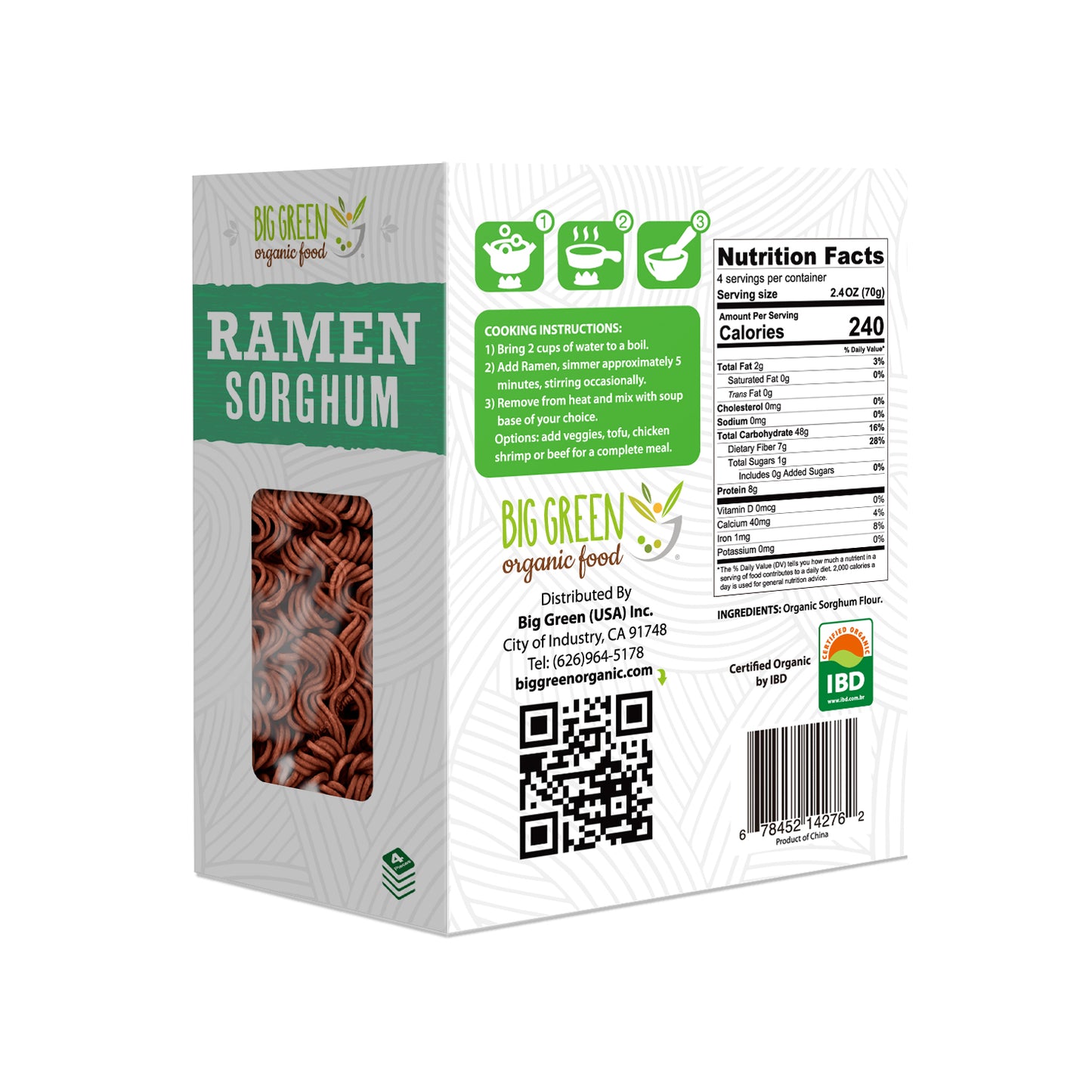 Big Green Organic Food Organic Sorghum Ramen 新有機高粱拉麵