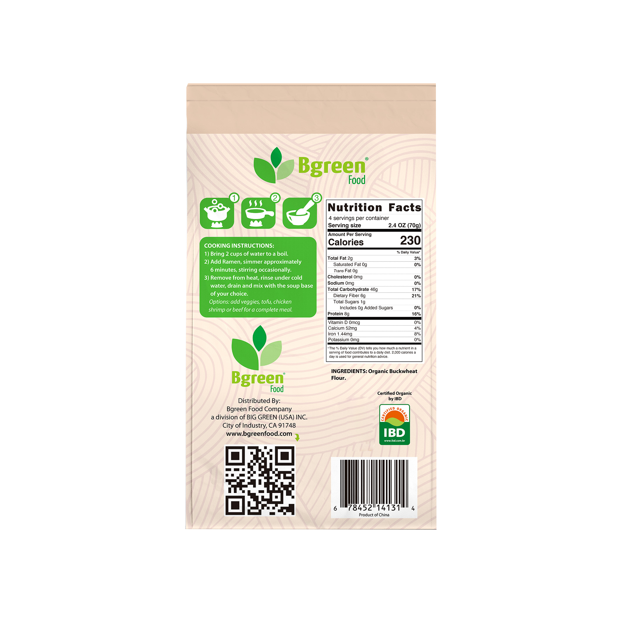 Bgreen Organic Buckwheat Ramen 有機蕎麥拉麵