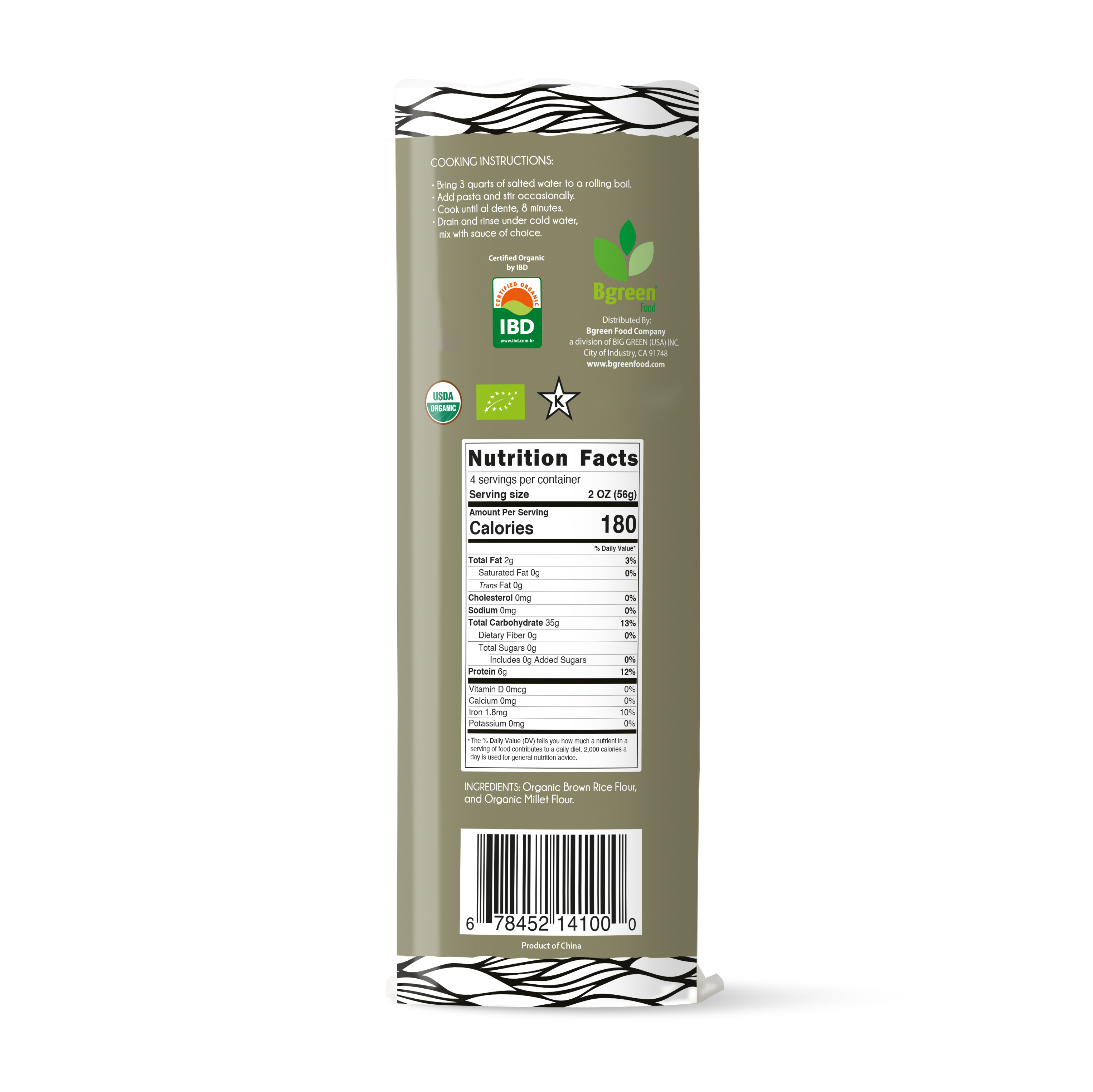 Bgreen Organic Millet Pasta 有機小米意粉