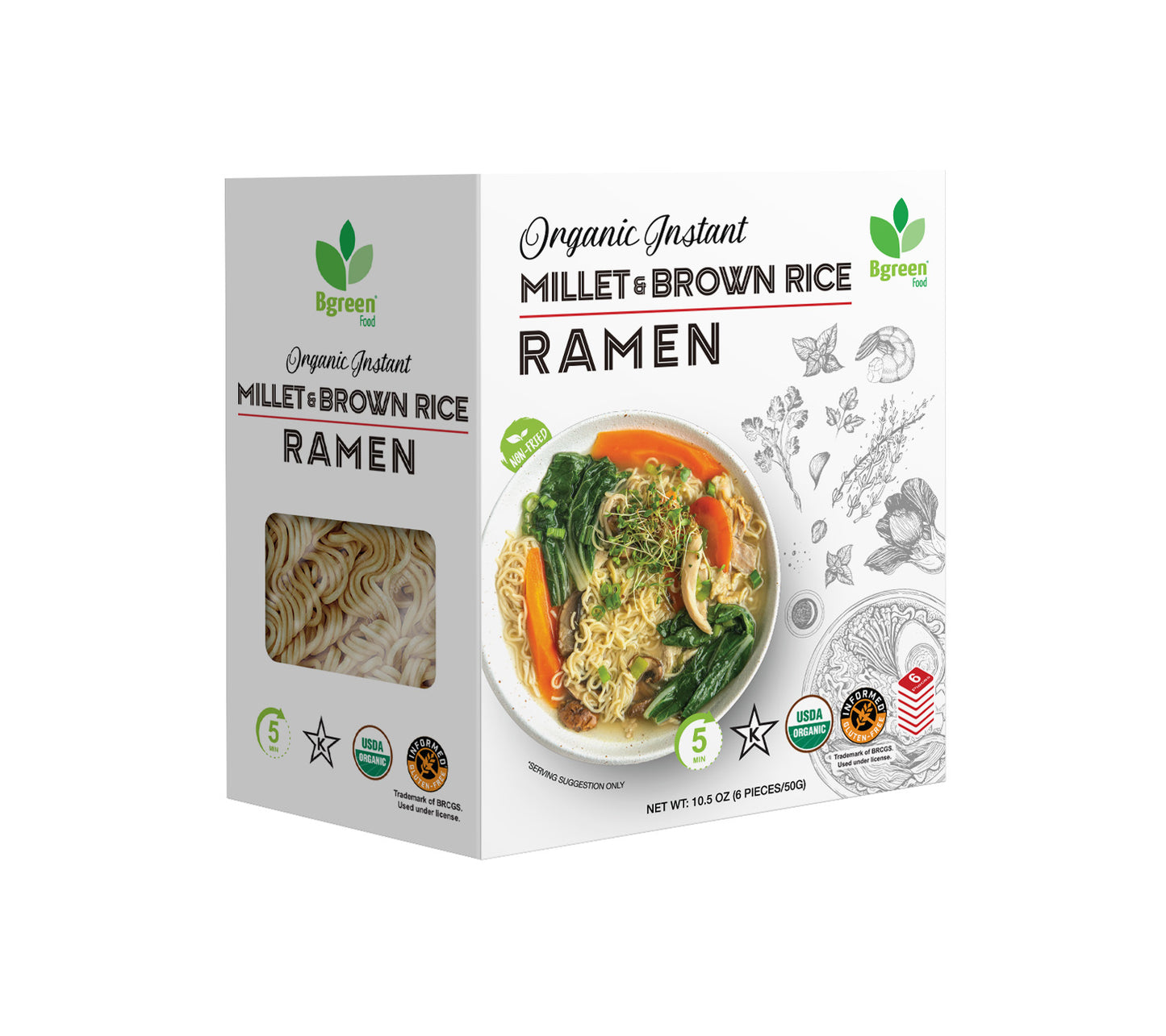 Bgreen Food Organic Instant Millet & Brown Rice Ramen 有機快熟小米糙米拉麵