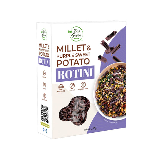 Big Green Food Millet & Purple Sweet Potato Rotini 小米 & 紫薯螺旋通心粉