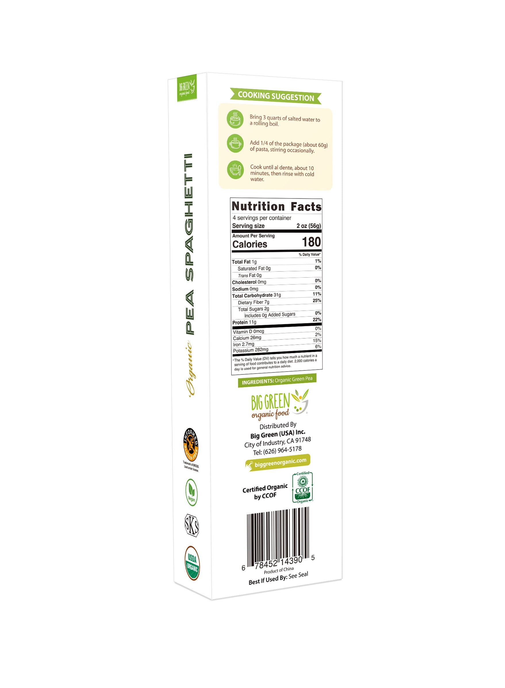 Organic Pea Capellini 有机豌豆直面
