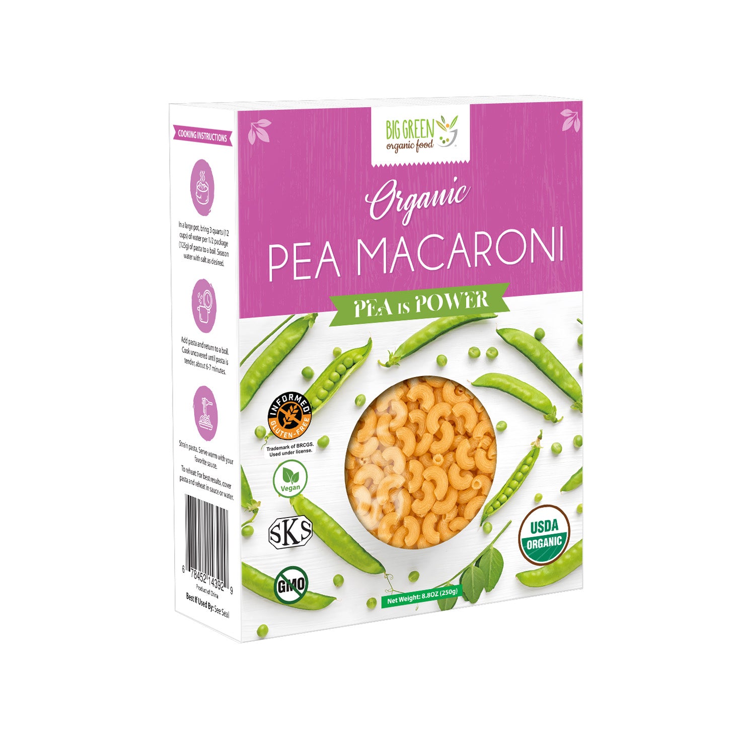 Organic Pea Macaroni 有机豌豆弯管面
