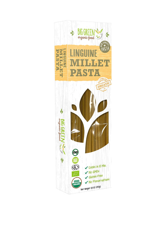 Big Green Organic Food Organic Millet Linguine 有機小米寬粉