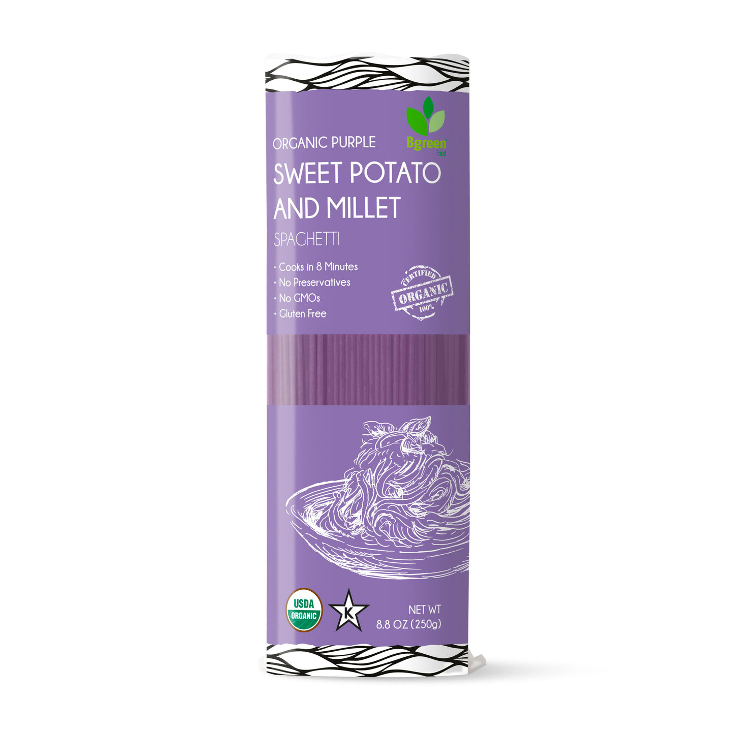 Bgreen Organic Purple Yam + Millet Spaghetti 有機紫薯小米直麵