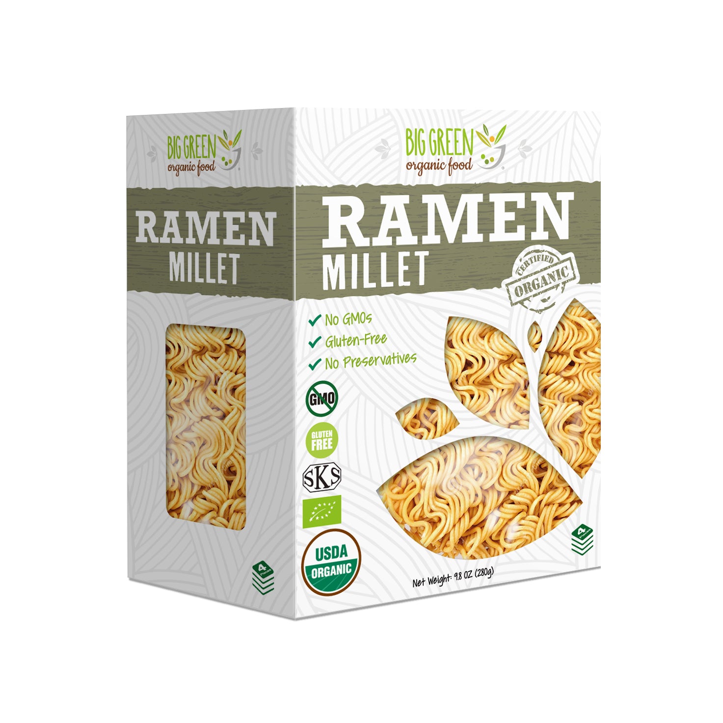 Big Green Organic Food Organic Millet Ramen 新有機小米拉麵