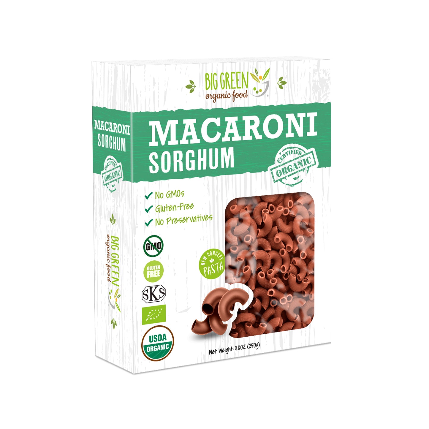 Big Green Organic Food Organic Sorghum Macaroni 有機高粱通心粉